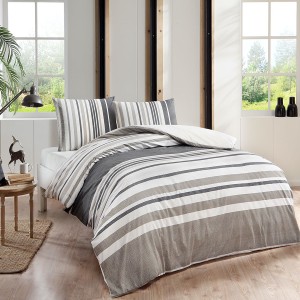 Lenjerie cu elastic, saltea 160x200cm, bbc 100% ranforce, TAC, Echo Maro