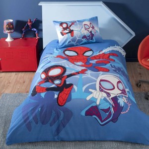 Lenjerie de pat 1 persoana, TAC Disney 3 piese, Spidey and Friends