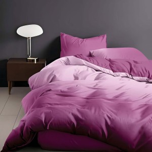 Lenjerie de pat 6 piese finet roz fucsia pentru pat dublu