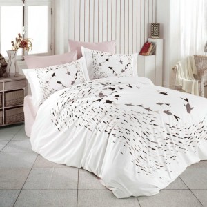 Lenjerie de pat poplin percale, Hobby Home, Delfina - Beige
