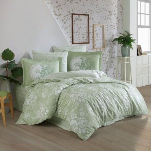 Lenjerie de pat poplin percale, Hobby Home, Flora Green