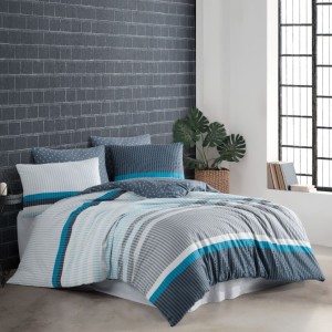 Lenjerie de pat bumbac 100% ranforce, Bahar Home, Frank Blue