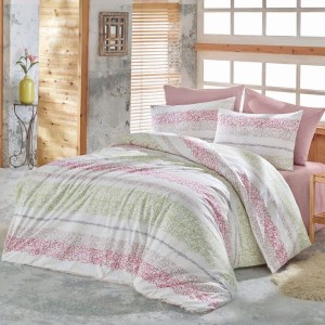 Lenjerie de pat bumbac 100% ranforce, Bahar Home, Morel Pink