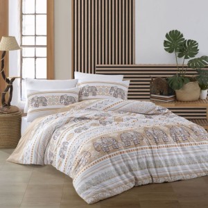 Lenjerie de pat bumbac 100% ranforce, Bahar Home, SydneyBeige