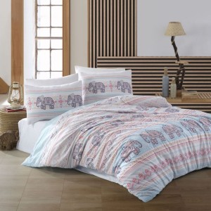 Lenjerie de pat bumbac 100% ranforce, Bahar Home, SydneyBlue