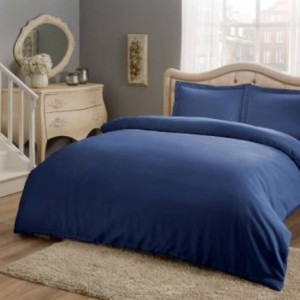 Lenjerie de pat TAC Mako-Satin Basic Blue în albastru intens, perfectă pentru un somn confortabil și relaxant