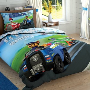 Lenjerie de pat copii,TAC Disney, 3 piese, Paw Patrol Team