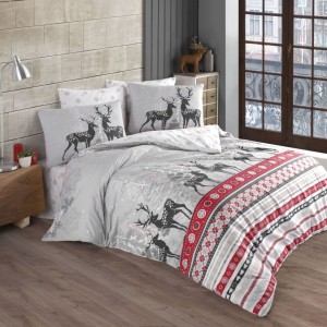 Lenjerie de pat Craciun, bumbac 100% ranforce, Bahar Home, Christmas