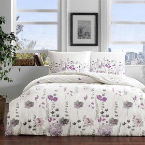 Lenjerie de pat florală Tac din bumbac 100% ranforce, calitate premium