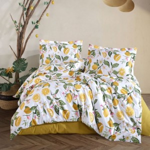 Lenjerie de pat dublu din bumbac 100% ranforce cu lamai, Lime