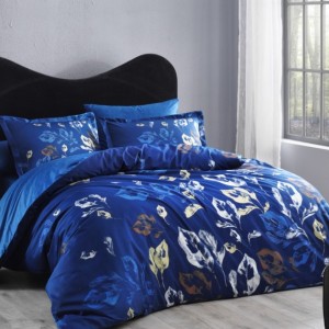 Lenjerie de pat dublu satin de lux, TAC, Talin Lacivert