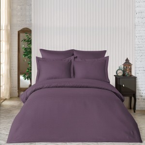 Lenjerie de pat jacquard satin de lux, Saheser, Diamond Purple