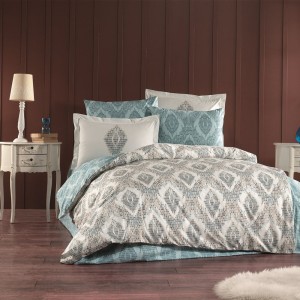Lenjerie de pat poplin percale, Hobby Home, Retro Mint
