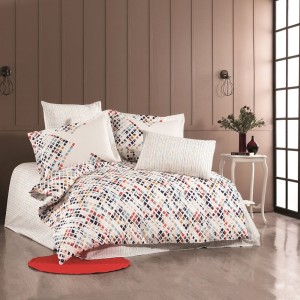 Lenjerie de pat poplin percale, Hobby Home, Rithym Dark Blue