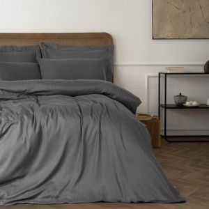Lenjerii de pat Lyocell si Bumbac 220TC, Craft antracit, model armur
