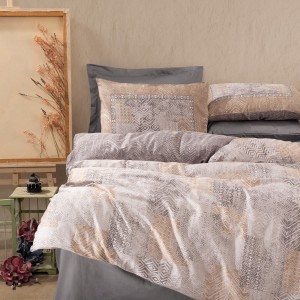 Lenjerie de pat premium satin de lux, Cotton Box, Amentes Grey