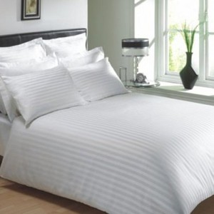 Lenjerie de pat tip hotel, damasc policoton, 3 piese, 1 persoana