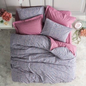 Lenjerie pat dublu bumbac 100% ranforce, Cotton Box, Penny Roz