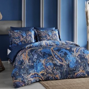 Lenjerie pat dublu satin 6 piese,Tac DELUX Digital Marisol