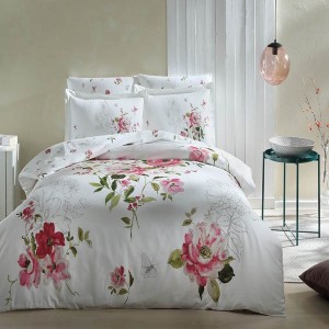 Lenjerie pat dublu satin 6 piese,Tac DELUX Digital Moore