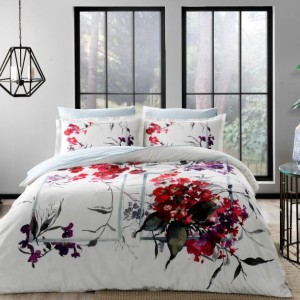 Lenjerie pat dublu satin 6 piese,Tac DELUX Digital, Nerva