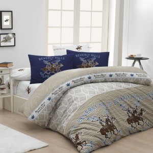 Lenjerie pat dublu,bumbac 100% ranforce, BHPC 007 - Beige