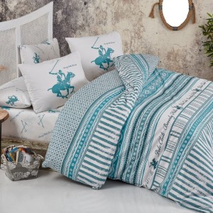 Lenjerie pat dublu,bumbac 100% ranforce, BHPC 038 - Mint