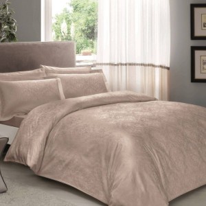 Lenjerie de pat Jacquard Daria vision bumbac satinat, motive complexe jacquard, 6 piese