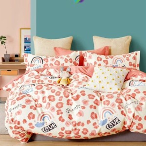 Lenjerie pat percale bumbac 100%, 1 persoana, Pucioasa, Butterfly