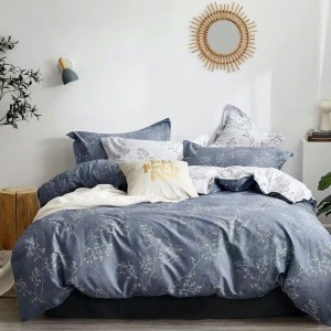 Lenjerie pat percale bumbac 100%, 1 persoana, Pucioasa, Crengute