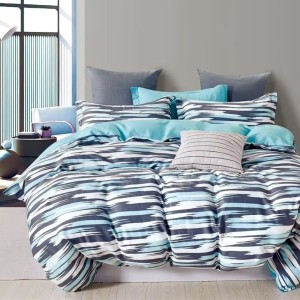 Lenjerie pat percale bumbac 100%, 1 persoana, Pucioasa, Degrade