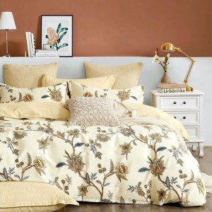 Lenjerie pat percale bumbac 100%, 1 persoana, Pucioasa, Flori 4