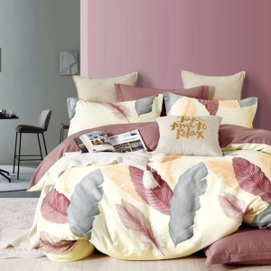 Lenjerie pat percale bumbac 100%, 1 persoana, Pucioasa, Pene PRC62