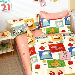 Lenjerie pat percale bumbac 100%, 1 persoana, Pucioasa, Jucarii