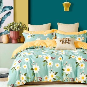 Lenjerie pat percale bumbac 100%, 1 persoana, Pucioasa, Flori PRC51