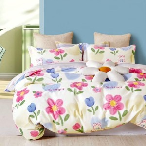 Lenjerie pat percale bumbac 100%, 1 persoana, Pucioasa, Sweet Girl PRC57