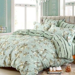 Lenjerie pat percale bumbac 100%, 1 persoana, Pucioasa, Trandafiri Albi