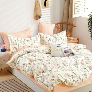 Lenjerie pat percale bumbac 100%, 1 persoana, Pucioasa, Veverita PRC65