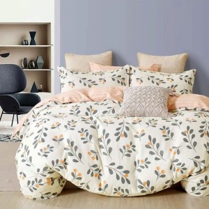 Lenjerie pat percale din bumbac 100%, 1 persoana, Pucioasa, Style