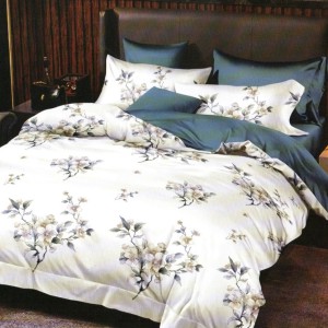 Lenjerie pat + Pilota primavara/toamna +2Perne PELVO 25 Crengute cu Flori