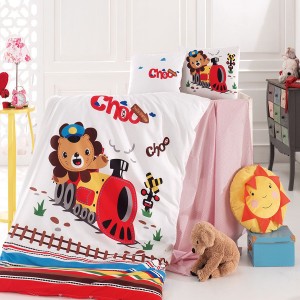 Lenjerie patut bebelusi bumbac 100% ranforce, Nazenin Home, Train