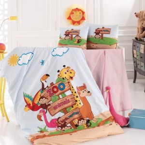 Lenjerie patut bebelusi bumbac 100% ranforce, Nazenin Home, Zoo