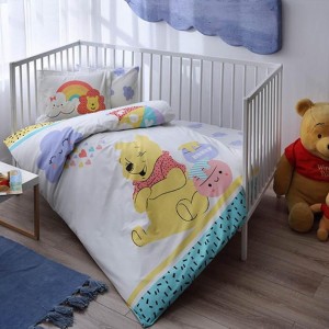 Lenjerie patut bebelusi bumbac 100%,Tac Disney Winnie The Pooh