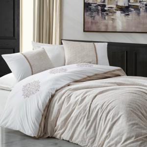 Lenjerii brodate 6 piese bumbac 100%, Cotton Box, Carel Bej