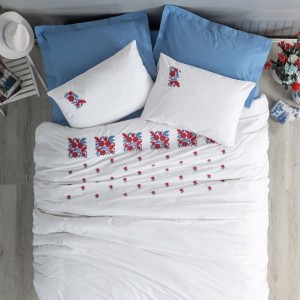 Lenjerii brodate bumbac 100%, Cotton Box, Nessa Mavi