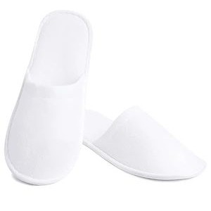 Papuci hotelieri cu talpa groasa de 4mm, Albi, marime universala