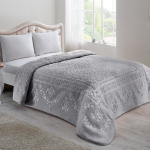 Patura de lux embosata 220x240cm Amira Grey