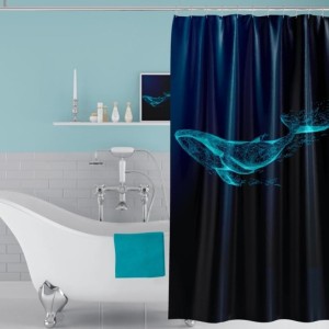 Perdea dus 3D Phantom cu balena albastra