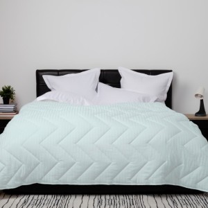 Pilota mint lana 100% naturala 200x215 cm, fata damasc, confort si caldura pentru noptile reci
