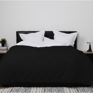 Pilota VARA 100% naturala cu fata damasc si umplutura lana 180x215cm, Negru